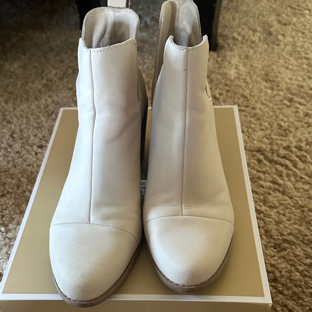 Toms Cream Ankle Booties
